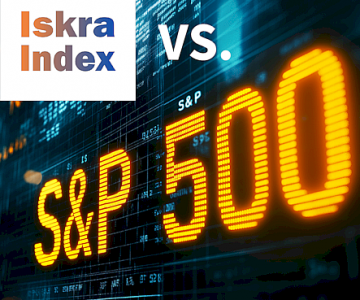 IskraIndex' Effect (2):  >7 pp return premium per annum over the S&P 500 at 18% lower risk